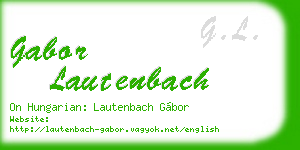 gabor lautenbach business card