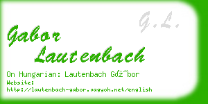gabor lautenbach business card